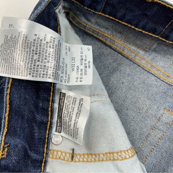 Levis 505 Men's Regular Fit Jeans Dark Wash size: W32 L32 - Picture 5 of 13